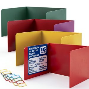 Storage Standard Desk Privacy Boards 16 Pack Plastic Study-0
