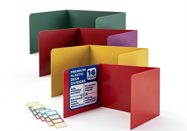 Storage Standard Desk Privacy Boards 16 Pack Plastic Study-0
