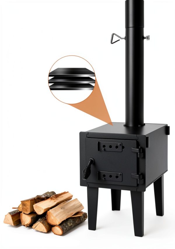 Garvee Wood Burning Stove Detachable Chimney Heavy Duty-1