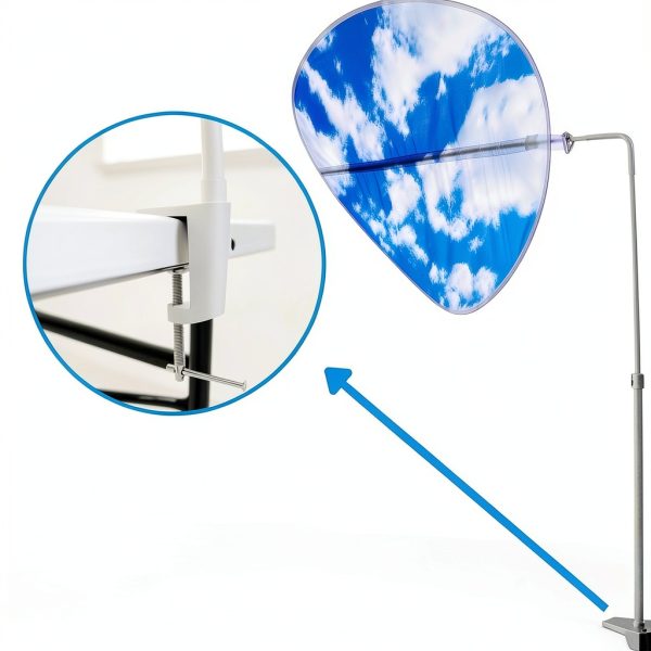 Generic Cloud Desk Shade Blue Fabric Office Partition-5