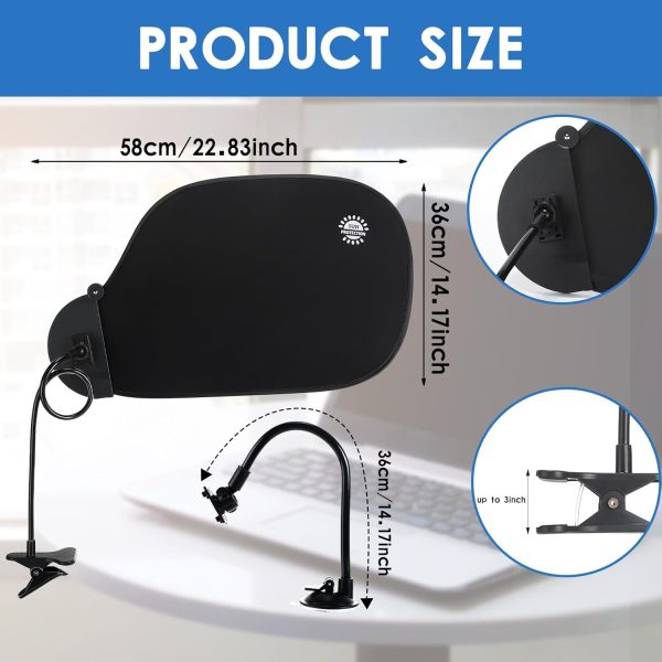 Yaomiao Office Desk Shade Adjustable Mounting Blackout-1