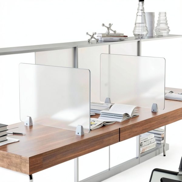 Tonchean Acrylic Desk Dividers Frosted Privacy Screens-1