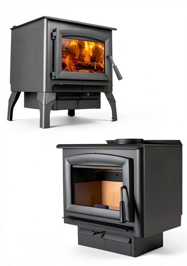 US Stove Wood Burning Stove Cast Iron Heats 1200 Sq Ft-3