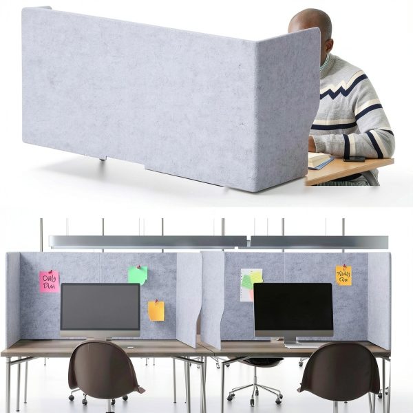 Dunzoom Office Desk Divider Foldable Privacy Panel Partition-3