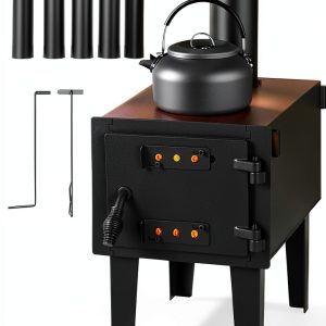 Garvee Wood Burning Stove Detachable Chimney Heavy Duty-0