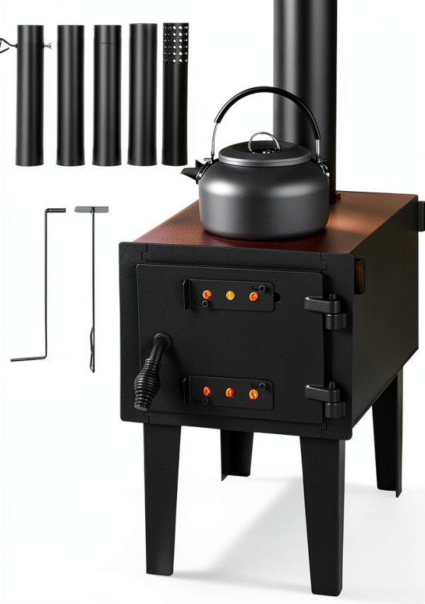 Garvee Wood Burning Stove Detachable Chimney Heavy Duty-0
