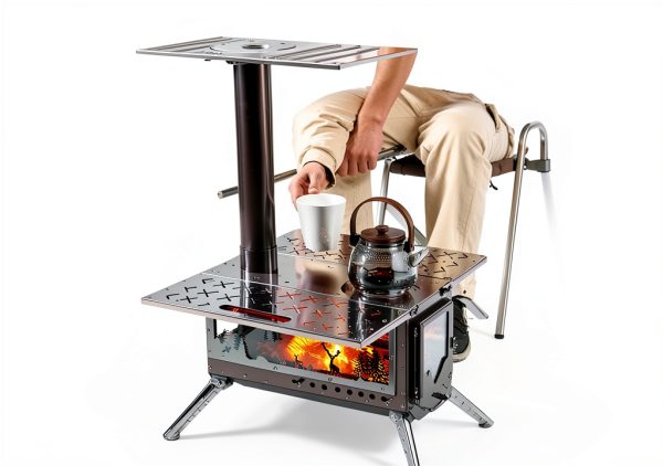 3F UL GEAR Camping Tent Wood Stove Stainless Steel-1