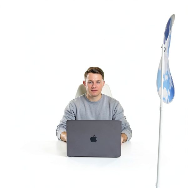 Generic Cloud Desk Shade Blue Fabric Office Partition-3