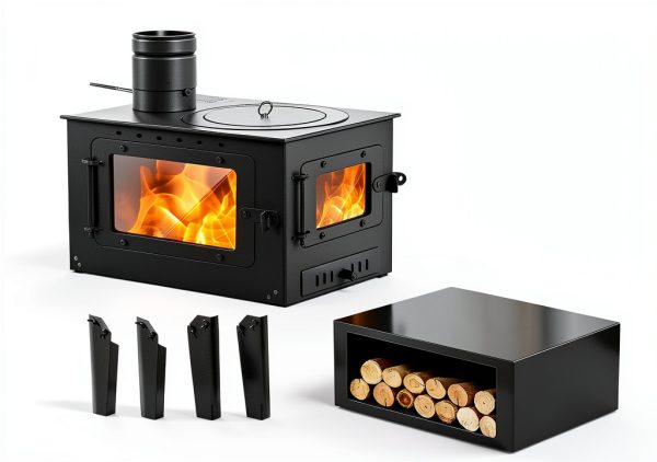 FENGXCXY Pellet Stove High Efficiency Dual View Heating-4