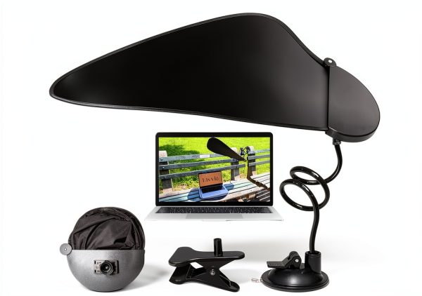 Livvie Office Light Blocker Universal Fit Black Adjustable-0