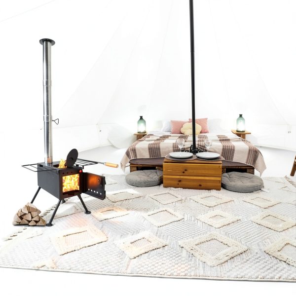 FEBTECH Wood Burning Stove Steel Camping Tent Heater-7