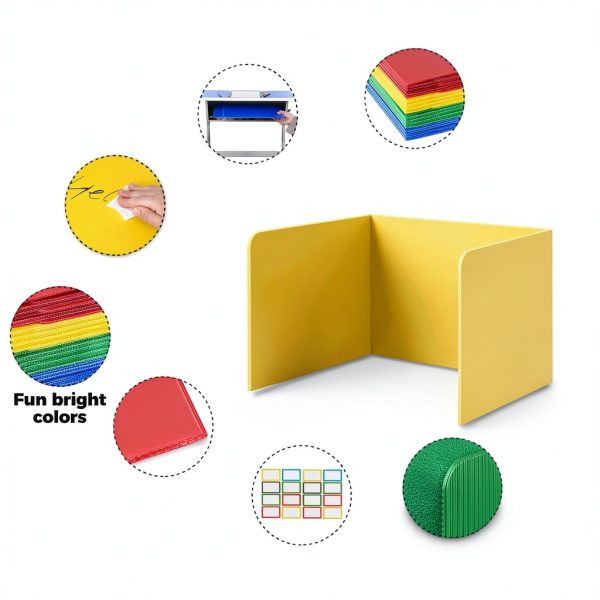 Storage Standard Desk Privacy Boards 16 Pack Plastic Study-2