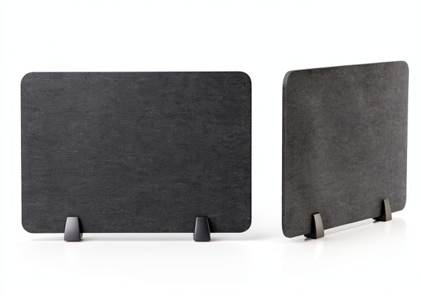 Yaomiao Desk Privacy Panel Dark Gray Polyester Office-1