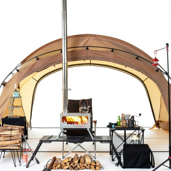 3F UL GEAR Camping Tent Wood Stove Stainless Steel-6
