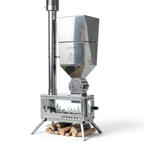 3F UL GEAR Camping Tent Wood Stove Stainless Steel-4