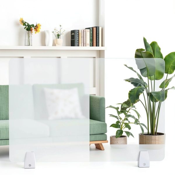 Tonchean Acrylic Desk Dividers Frosted Privacy Screens-2