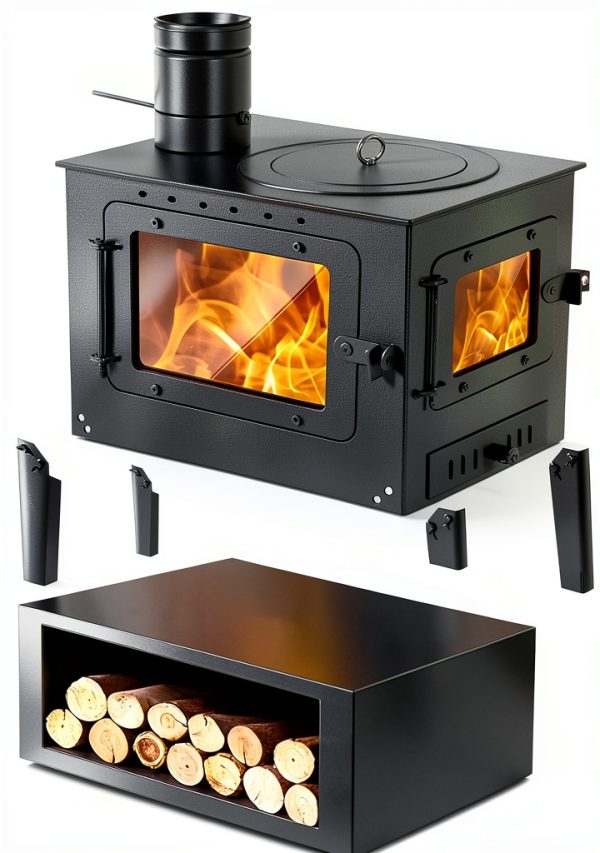 FENGXCXY Pellet Stove High Efficiency Dual View Heating-0