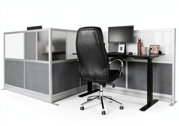 Stand Up Desk Store Room Divider Adjustable Privacy Panel-6