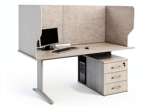Dunzoom Office Desk Divider Foldable Privacy Panel Partition-0