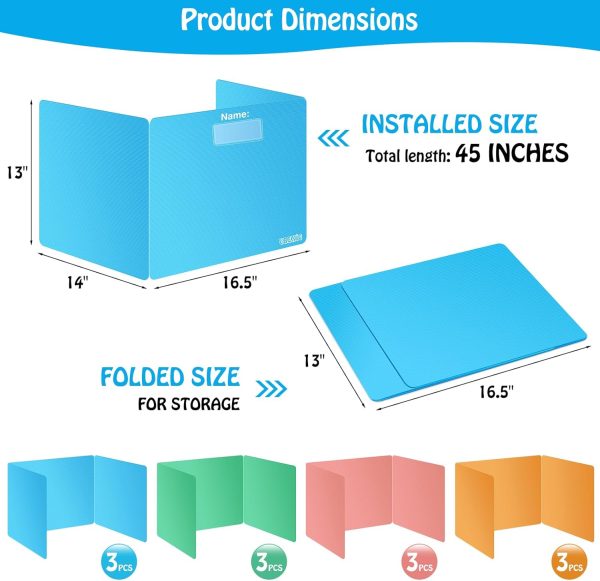Ubenic Privacy Shields Classroom Dividers Colorful Design-2