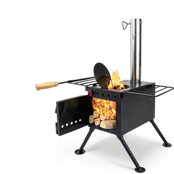 FEBTECH Wood Burning Stove Steel Camping Tent Heater-5