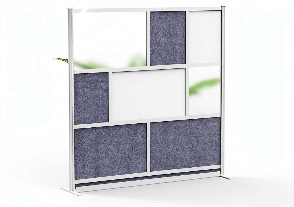 'Stand Up Desk Store room divider in a modern office setting'