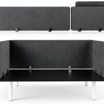 Yaomiao Desk Privacy Panel Dark Gray Polyester Office-0