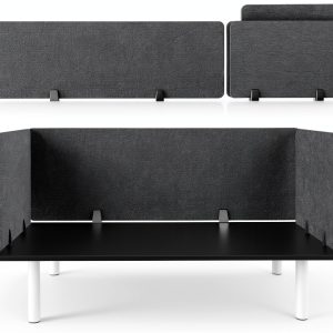 Yaomiao Desk Privacy Panel Dark Gray Polyester Office-0
