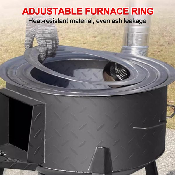 DNGXAOYA Wood Burning Stove Portable Camping Outdoor Cooking-6