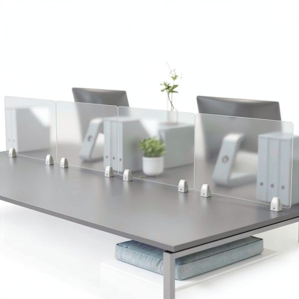 Tonchean Acrylic Desk Dividers Frosted Privacy Screens-8