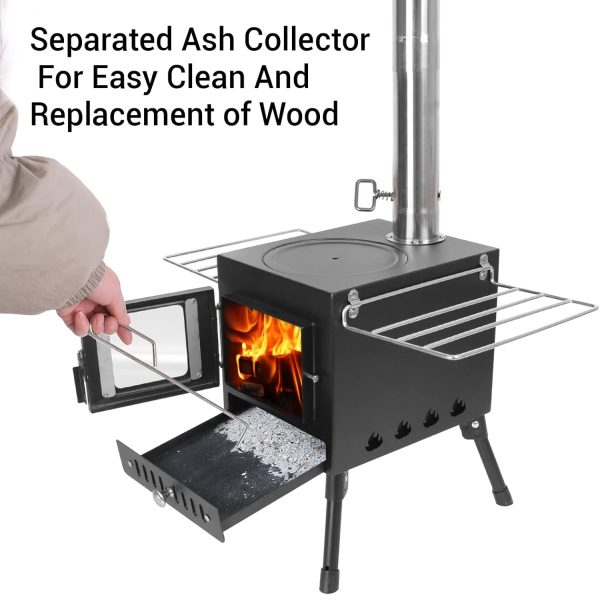 XDCFLA Wood Burning Stove Portable Metal Outdoor Camping-4