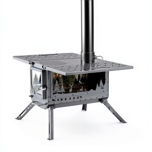 3F UL GEAR Camping Tent Wood Stove Stainless Steel-0