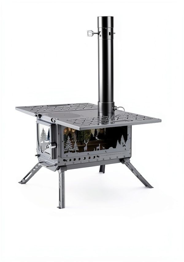 3F UL GEAR Camping Tent Wood Stove Stainless Steel-0