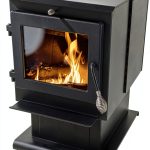 Cleveland Iron Works Wood Stove Black Metal High Efficiency-0