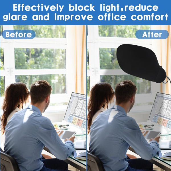 Yaomiao Office Desk Shade Adjustable Mounting Blackout-4