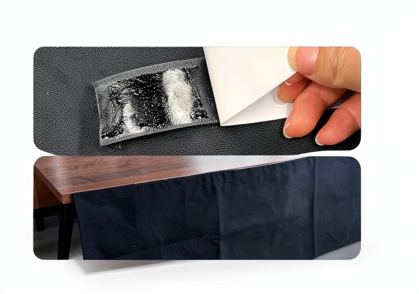 Desk Privacy Panel Wibeelee Canvas Black 60x15in-5