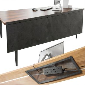 Desk Privacy Panel Wibeelee Canvas Black 60x15in-0