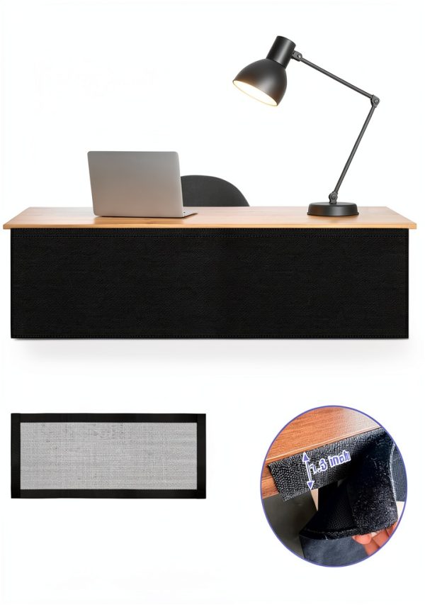 Desk Privacy Panel Wibeelee Canvas Black 60x15in-1