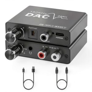 192KHz XinYaa Audio Converter with Volume & Bass Knobs-0